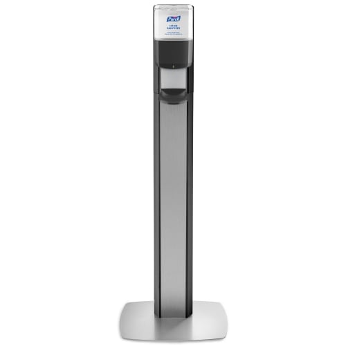 PURELL® Messenger ES8 Floor Stand Dispenser, Graphite with Silver Panel